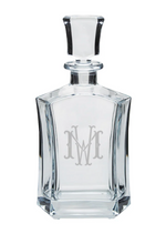 ENGRAVED GILDED CRYSTAL DECANTER