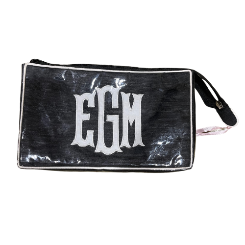 MONOGRAMMED LAMINATED BAGS - SMALL MAKE UP/COSMETIC BAG