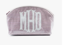 MONOGRAMMED LAMINATED MAKE UP BAGS - PURSE KIT - 2 SIZES