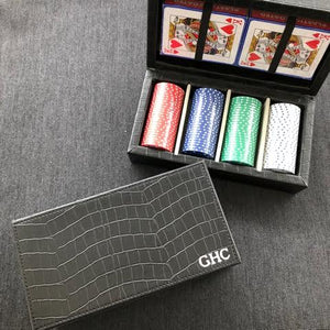CROC STYLE POKER SET - Out of the Box NY Gifts