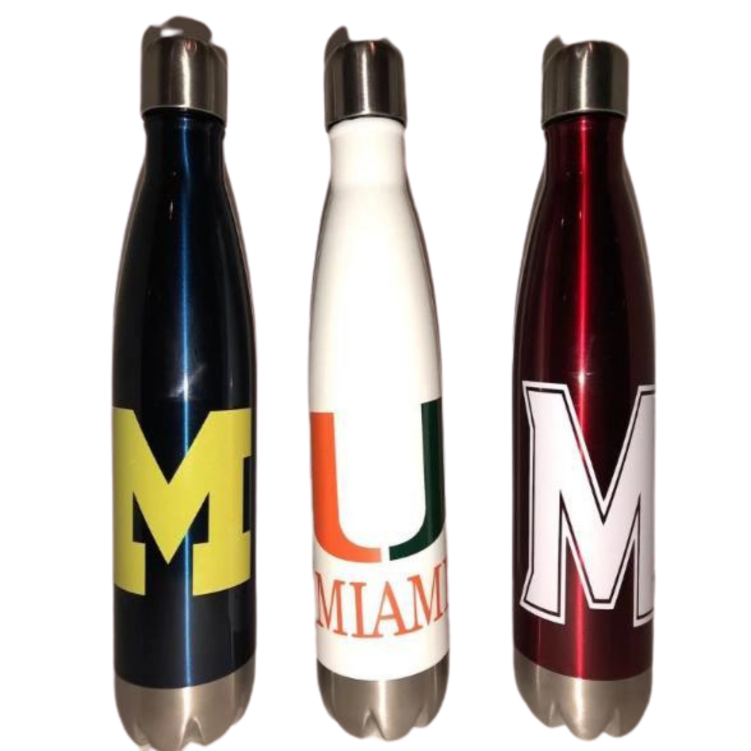 COLLEGE LOGO WATER BOTTLE - Out of the Box NY Gifts