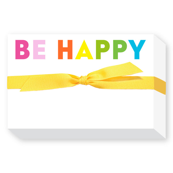 BE HAPPY! Chubby Notepad - Out of the Box NY Gifts