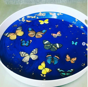 ROUND BUTTERFLY TRAY - Out of the Box NY Gifts