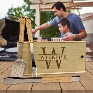 ENGRAVED BBQ SET - Out of the Box NY Gifts