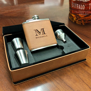 ENGRAVED FLASK GIFT SET - Out of the Box NY Gifts