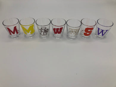 COLLEGE SHOT GLASS - Out of the Box NY Gifts