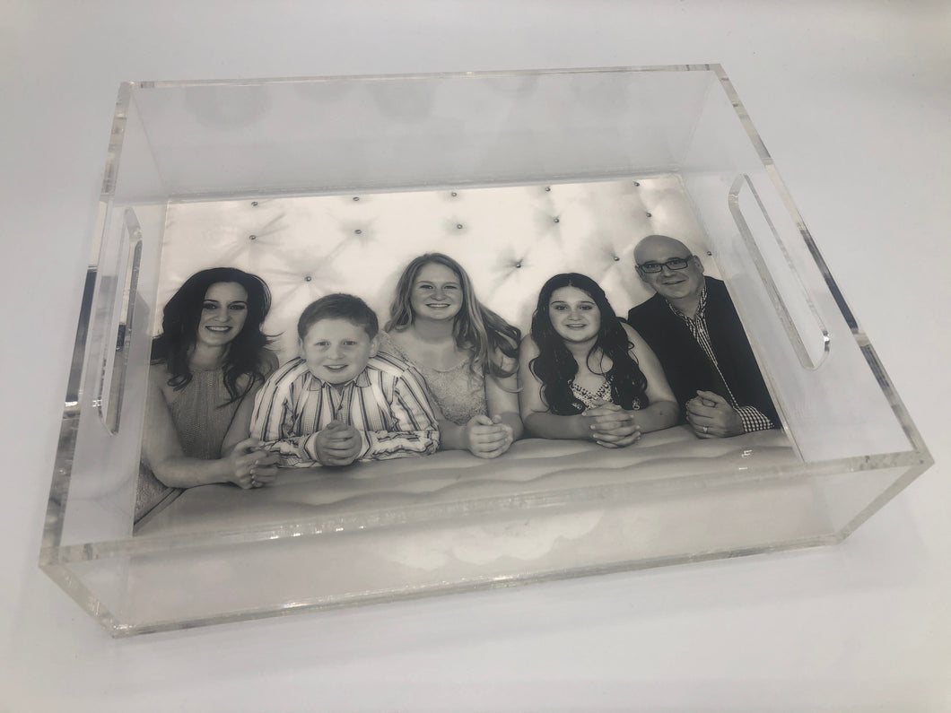 CUSTOM PHOTO LUCITE TRAY - Out of the Box NY Gifts