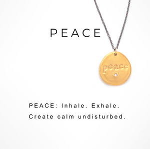 PEACE CHARM NECKLACE - Out of the Box NY Gifts