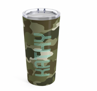GREEN CAMO TUMBLER - Out of the Box NY Gifts