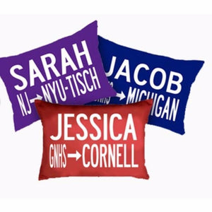 CUSTOM COLLEGE PILLOWS - Out of the Box NY Gifts