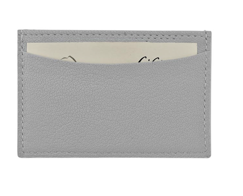 SLIM CARD CASE GOATSKIN LEATHER - Out of the Box NY Gifts