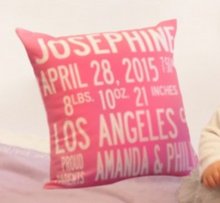 BABY ANNOUNCEMENT PILLOW - Out of the Box NY Gifts