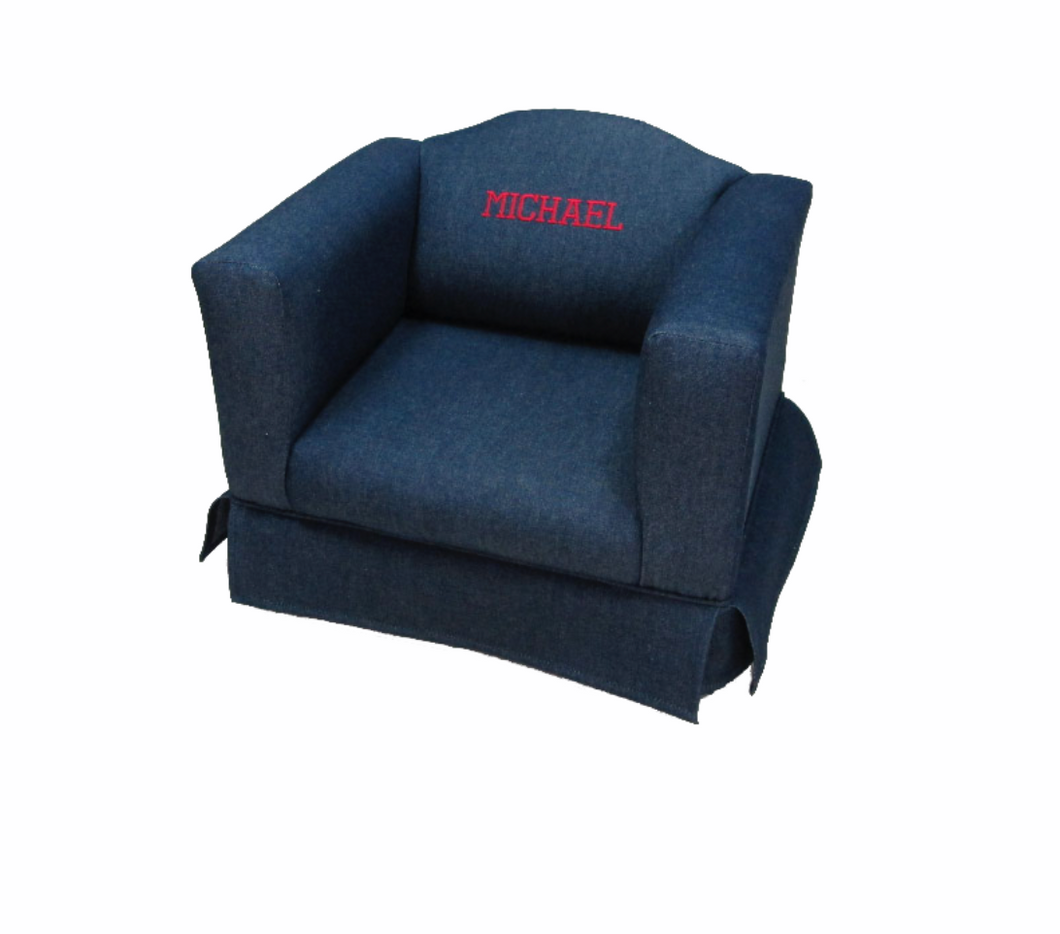 CHAIR WITH BOXED SKIRT - Out of the Box NY Gifts