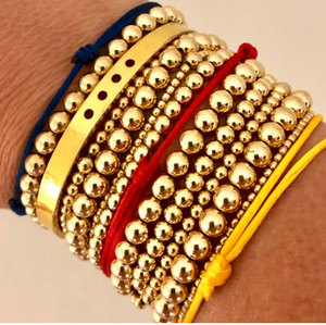 BEADED BRACELET WITH CZ CIRCLE - Out of the Box NY Gifts