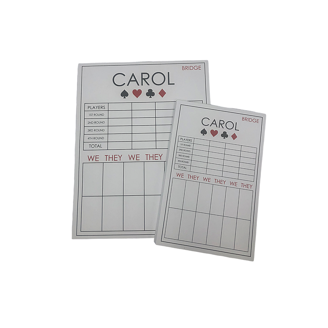 BRIDGE SCORE CARD PADS - Out of the Box NY Gifts