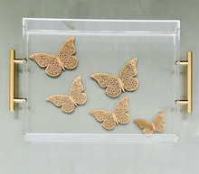 GOLD BUTTERFLY TRAY - Out of the Box NY Gifts