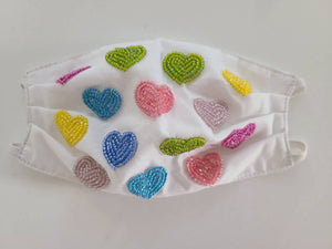 BEADED FACE MASKS - VALENTINE PATTERNS - Out of the Box NY Gifts