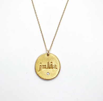 CUSTOM NAME CHARM NECKLACE - Out of the Box NY Gifts