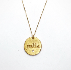CUSTOM NAME CHARM NECKLACE - Out of the Box NY Gifts