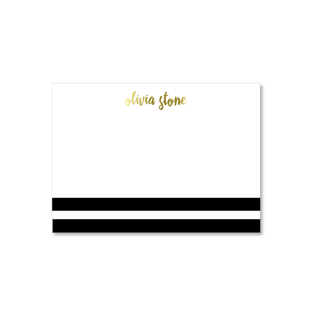 BLACK STRIPE STATIONERY - Out of the Box NY Gifts