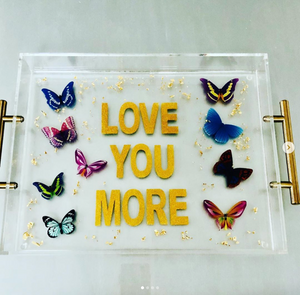 MULTI COLOR BUTTERFLY TRAY - Out of the Box NY Gifts