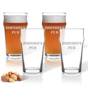 PERSONALIZED PINT GLASSES (4) - Out of the Box NY Gifts