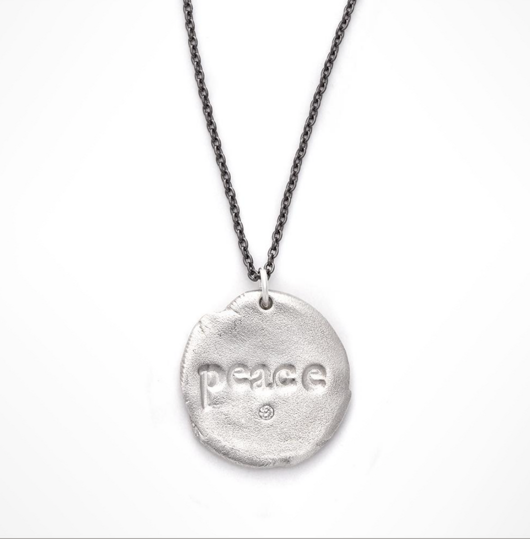 PEACE CHARM NECKLACE - Out of the Box NY Gifts