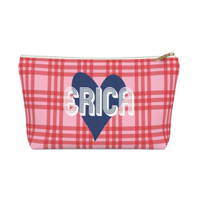 PLAID & HEART MAKE-UP BAG - Out of the Box NY Gifts