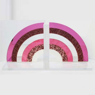 PINK RAINBOW BOOKENDS - Out of the Box NY Gifts