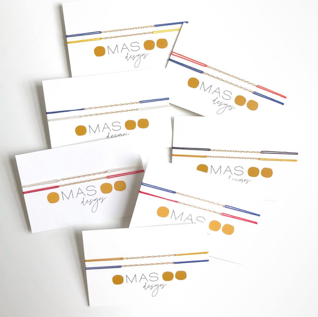 SCHOOL COLOR OR FRIENDSHIP BRACELETS - Out of the Box NY Gifts