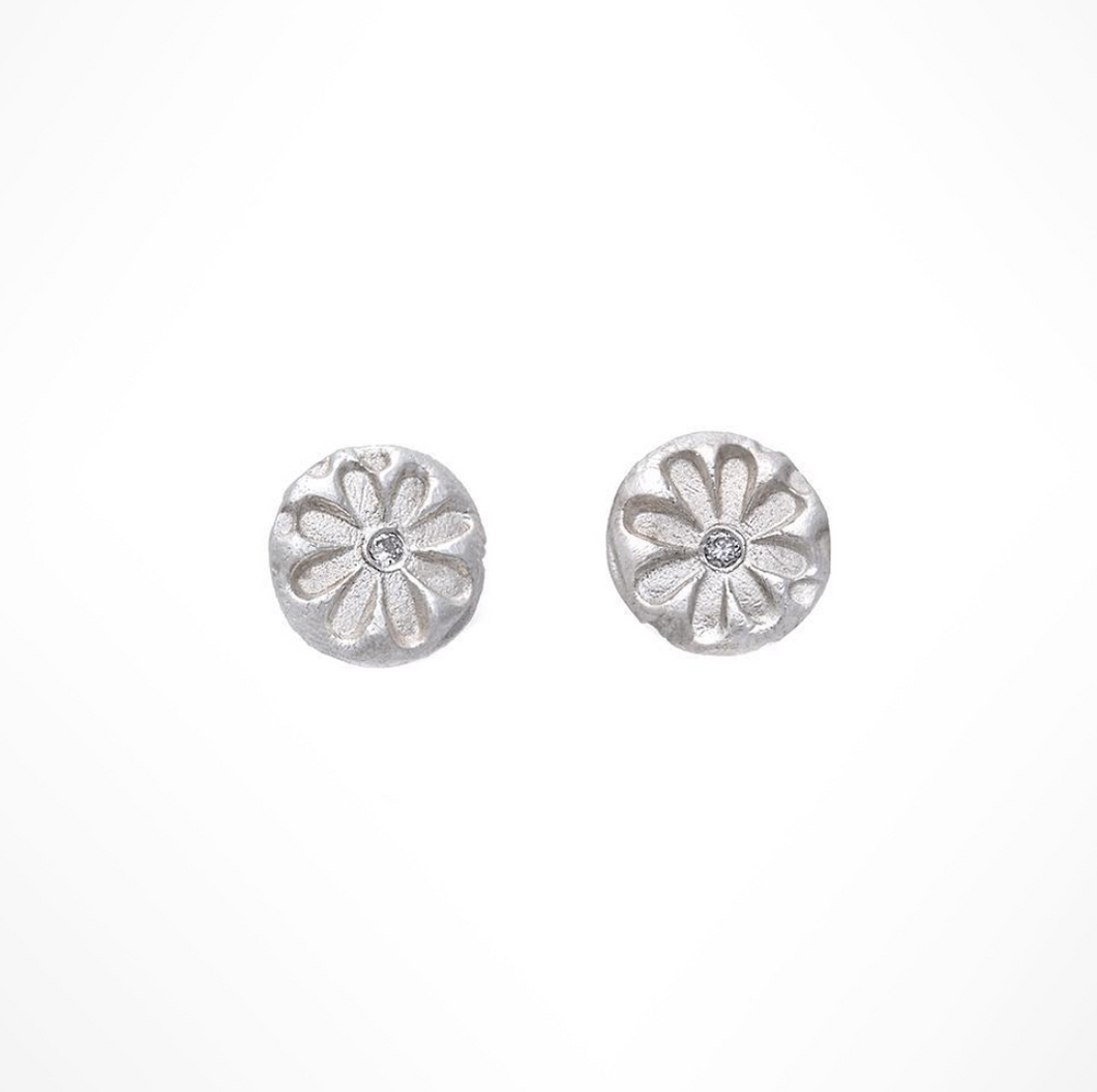DAISY DIAMOND STUD EARRINGS - Out of the Box NY Gifts
