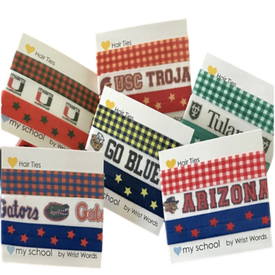 CUSTOM COLLEGE HAIR TIES - Out of the Box NY Gifts