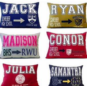 CUSTOM COLLEGE PILLOWS - Out of the Box NY Gifts