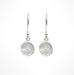 ZEN CIRCLES DIAMOND HANGING EARRINGS - Out of the Box NY Gifts